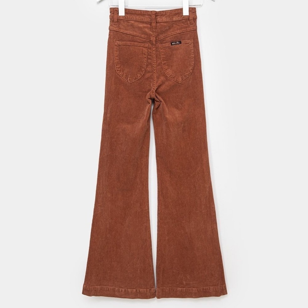 ROLLA’S Brown Orange Eastcoast High Waist Corduroy Flare Pants Size 31